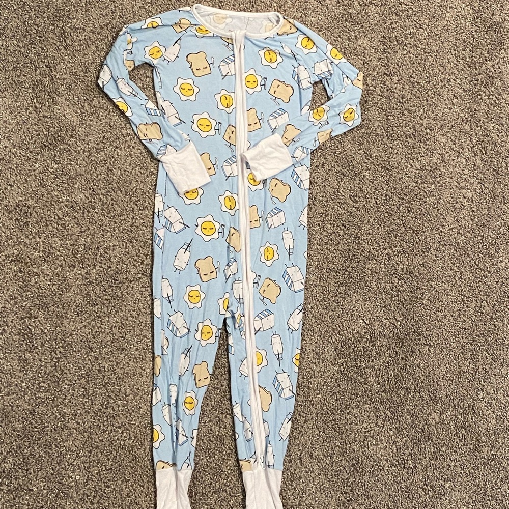 Little Sleepies Breakfast Buddies One Piece Zip Pajamas